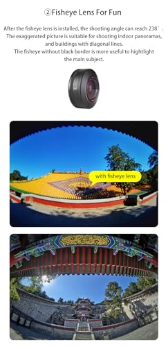 Lente ojo de pez 8mm Kase III gran angular iPhone M17 3