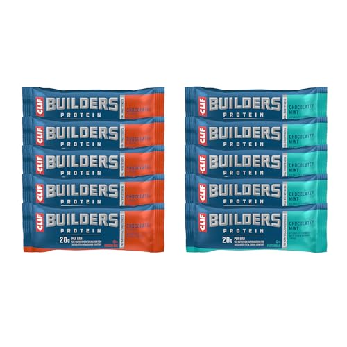 CLIF BUILDERS Protein Bars - Chocolatey Mint and Chocolate Flavor...