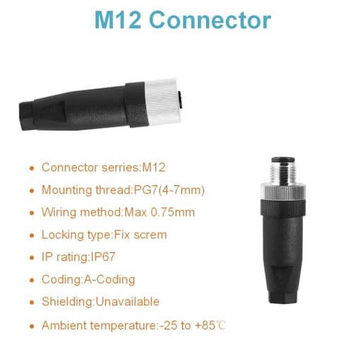 Conector M12 5 pines macho y hembra resistente al agua miniatura 4