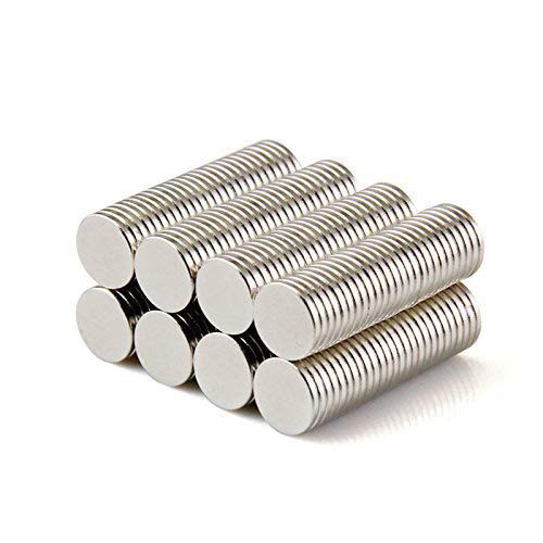 magpross 80 Pieces 8 x 1mm Tiny Round Disc Small Multi-use Refrigerator Magnets for Refrigerator Science Crafts Projects