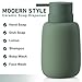 Ceramic Hand Soap Dispenser for Bathroom,16OZ Matte Dish Soap Dispenser for Kitchen Sink,Refillable Liquid Lotion Dispenser with Easy-to-Press Pump Rubber Paint (Green)
