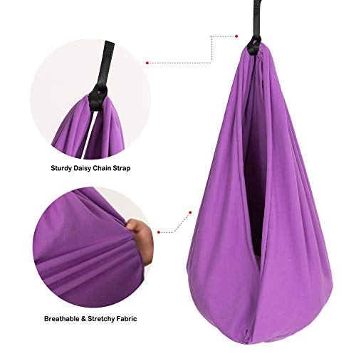 Therapy Swing For Kids With Special Needs (Hardware Included),Pod Swing Chair For Sensory Integration Indoor Outdoor Hammock Adjustable Hanging Chair #TOP5