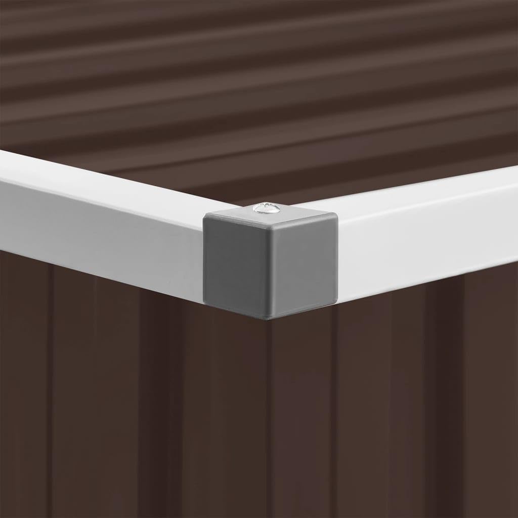 Tomostar Coffre de Jardin Extérieur, Coffre Malle de Rangement Boîte de rangement de jardin Marron 109x67x65 cm