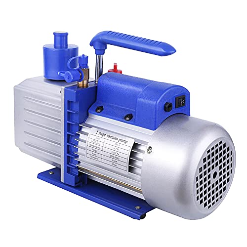 PetMigo 110V 1/2 HP 5 CFM Dual Stage Rotary Vane HVAC Air Vacuum Pump for HVAC/Auto AC Refrigerant Recharging