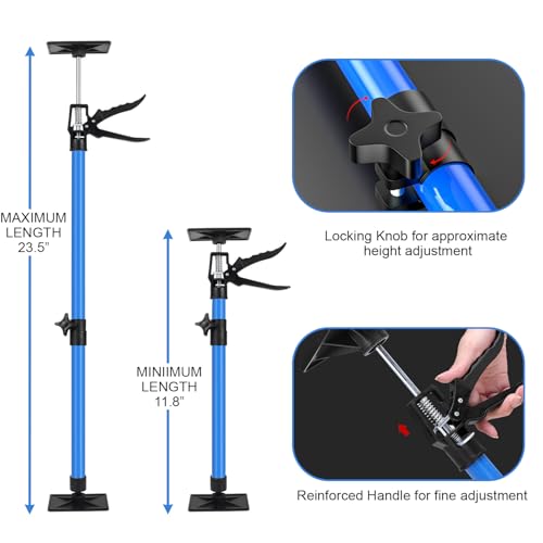 Image of 2 Pack Cabinet Jacks for Installing Cabinets, 11.8 inch to 23.5 inch Adjustable Support Pole, Third Hand Tools, Telescoping Support System for Cabinet Installation Drywall Cargo, Stable & Easy to Install