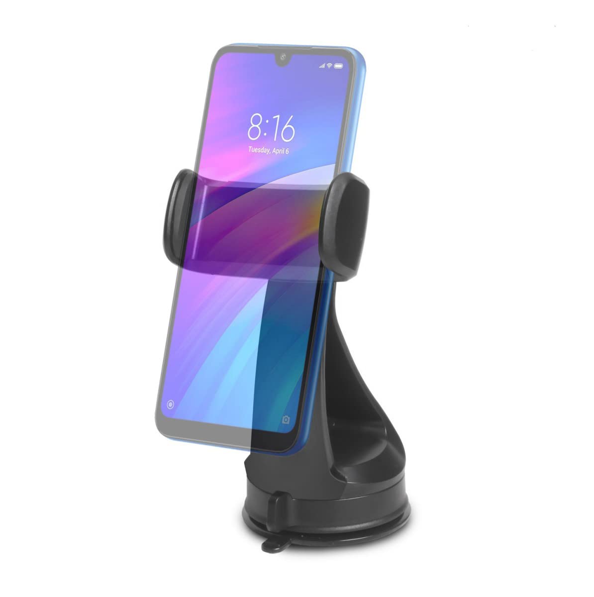Wingcel Car Mobile Phone Holder Stand, 360° Rotational, Strong Suction Cup, Compatible with 4 to 6 inch Devices (Black)