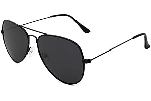 All Black Aviator Sunglasses for Women