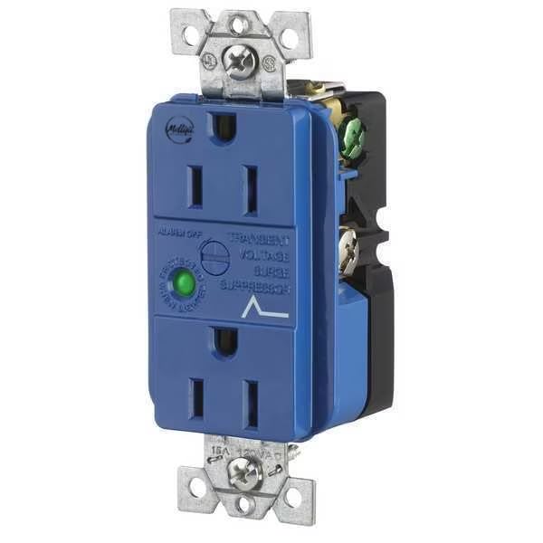 15A Duplex Decorator Receptacle 125VAC 5-15R BL