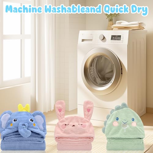 Image of VZZNN 2 Pack Hooded Baby Towels-26 X55 Ultra Soft Baby Bath Towels,Newborn Baby Essentials,Premium Absorbentand Hypoallergenic Towels for Toddler Baby Boy and Girl 0-6 Years(Elephant+Rabbit)