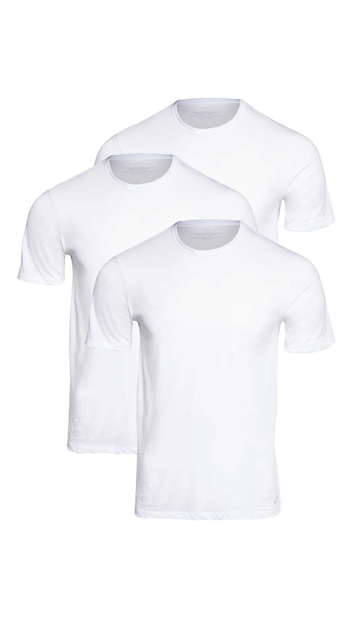 

                                                    Calvin Klein Mens 100% Cotton T-Shirt Packs 3 Whit