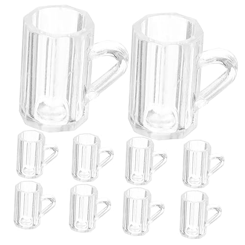 DECHOUS 10pezzi Boccali in Miniatura Tazze in Miniatura Accessori Vuoti Per Bambole Realizzati in Abs