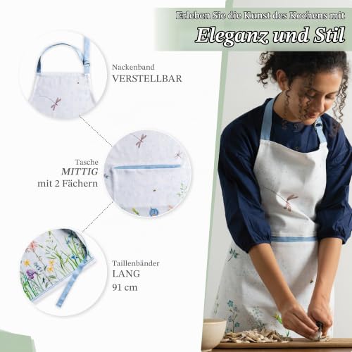 Maison d'Hermine Schürze, 100% Baumwolle (70 cm x 85 cm, 1er-Set) – Ansicht 5