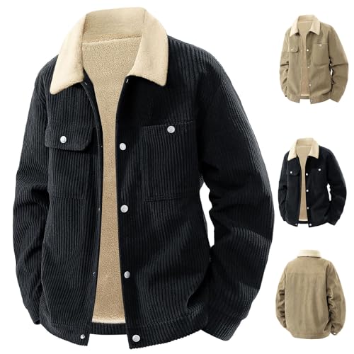 Chamarras de pana con botones para hombre miniatura 2