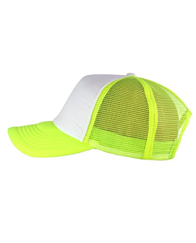 Image of NYFASHION101 Plain Mesh Trucker Hat - Breathable 6-Panel Daily Snapback Cap, Customizable Ideal for DIY Embroidery & Patches