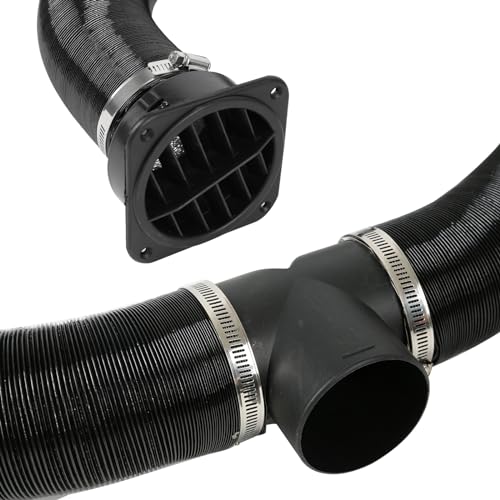 Copgge 75mm Warm Air Ducting Diesel Auxiliary Parking Heater Flexible Duct Extendable Hot Air Hose with Vent Outlet Fits for Eberspacher Airtronic D4 D4S D5, for Chinese Diesel Heater 5KW 8KW - Thumbnail 6