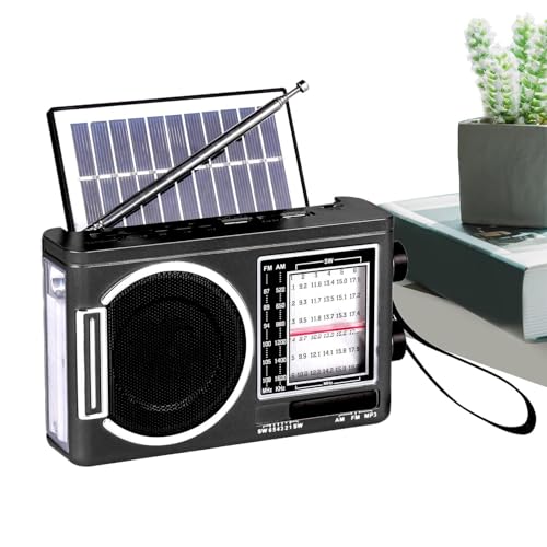 Radio solar con linterna LED y reproductor MP3 de alta recepción analógica