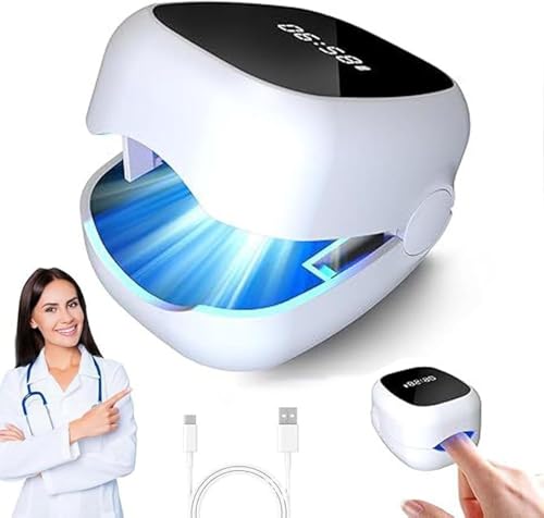 Dispositivo de tratamiento láser para toenail fungus, portátil y recargable, terapia de micosis, eliminación de hongos y reparación de uñas, 7 minutos para las uñas saludables