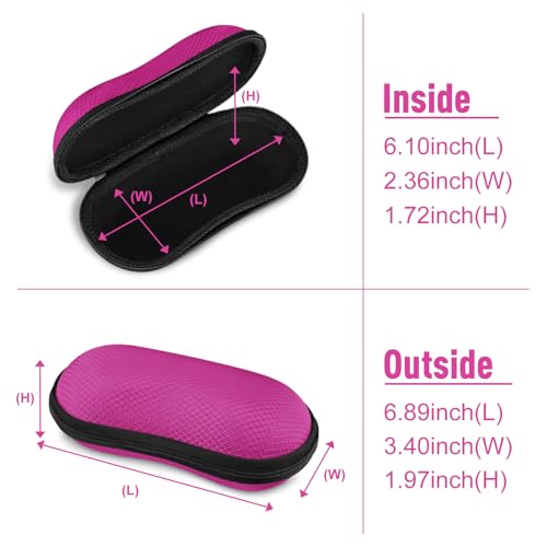 Image of FINTIE Sunglasses Case, Hard EVA Shell Shockproof Sport Glasses Case with Metal Carabiner Travel Zipper Eyeglasses Holder