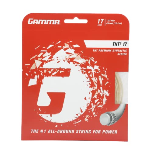 Gamma TNT2 17g White Premium Synthetic Tennis String (2 Sets)