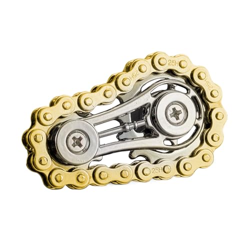 Juguetes Antiestrés Cadena Bicicleta, Divertido Juguete Sensorial Cadena Bicicletas Metal, Spinner Antiestrés Cadenas para Niños Adultos, Juguete Sensorial Giratorio Cadenas Bicicleta Aliviar Estrés