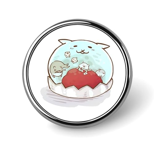 バッジ 円形 25mm にゃんこ大戦争 ブローチ ピンブローチ ピンバッジ ラペルピン ピンバッジ エスディージーズ 襟章 薄型 バッグ飾 コレクション プレゼント