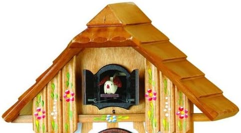 German Cuckoo Clock Quartz-movement Chalet-Style 8 inch - Authentic black forest cuckoo clock by Trenkle Uhren