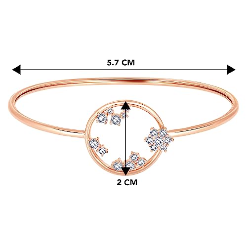 Women's Plated Cubic Zirconia Studded Kada Bracelet, Stylish