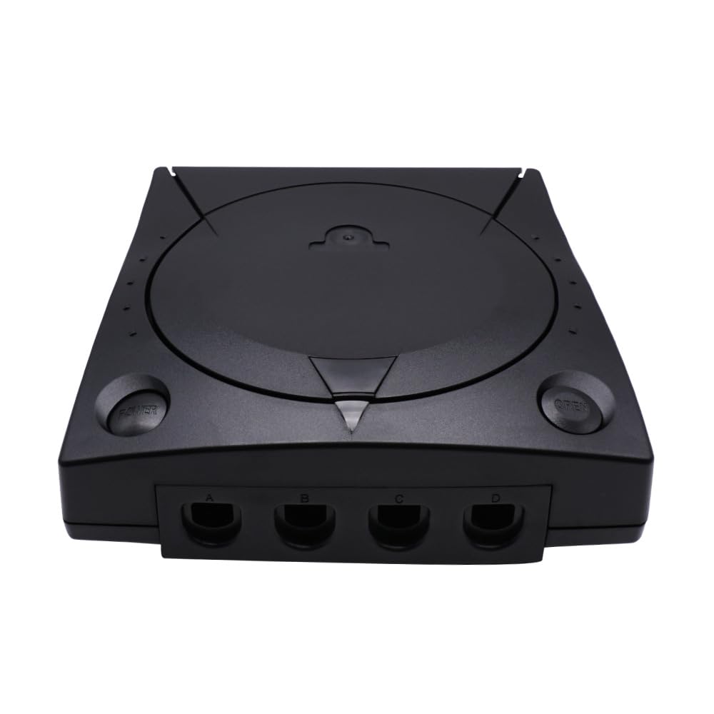 Zamiennik obudowy Dreamcast DC, półprzezroczysta obudowa z tworzywa sztucznego, osłona ochronna do konsoli do gier Dreamcast DC Retro Vdeo (czarny)