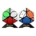 JoyTown Speed Cube Set of 2, Mofangge Ivy Cube Puzzle and Qiqi Skewb Cube Twisty Puzzle, Smooth 3x3 Bundle Pack Speedcubing with Bonus Stands, Great Gift Idea for Kids Black