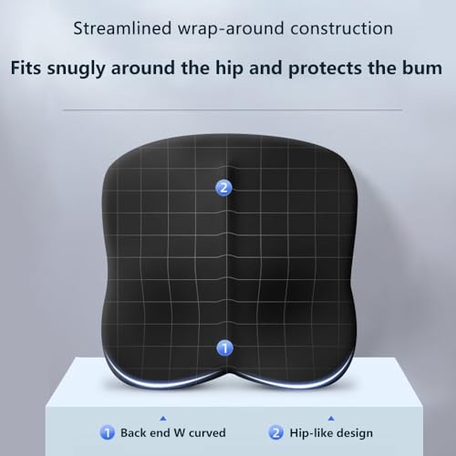 Car Seat Cushion, Memory Foam Driver Seat Cushion, Wedge Driving Seat Booster Pad for Short People Driving, Coccyx & Lower Back Pain Relief Seat Cushion for Car, Truck, Office Chair (Black) by BlayaAdd - Image 5