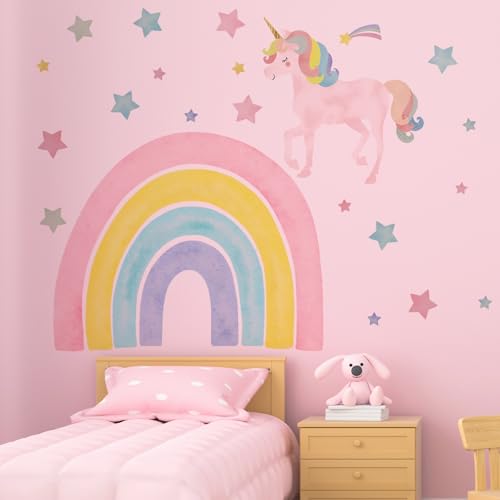 Vinilos decorativos unicornio arcoiris 36 x 36 pulgadas miniatura 5