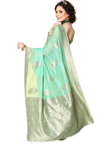 Image of AKHILAM Women's Woven Design Floral Cotton Blend Saree With Unstitched Blouse Piece(FF02VMIKA20 Parent)