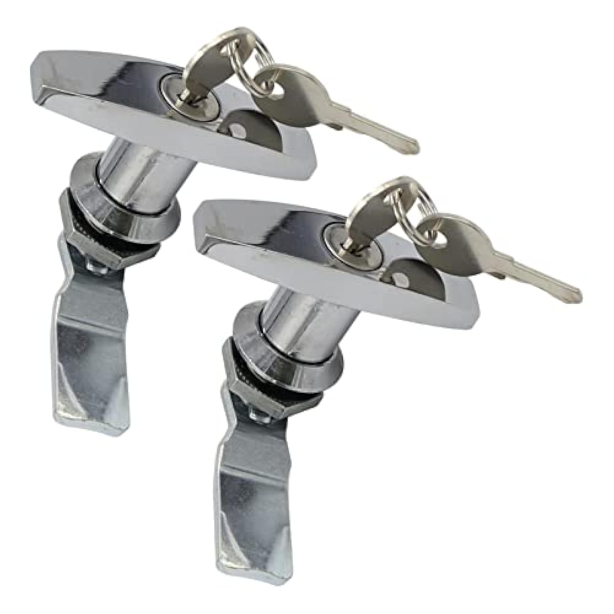 T-Shape Handle Lock with Keys Zinc Alloy Caravan Canopy Locks 2Pcs Silver