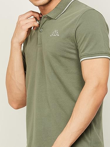 Image of Kappa Men Cotton Regular Fit Solid T Shirt