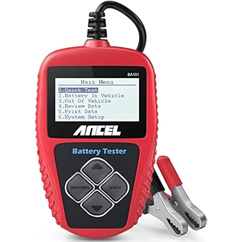 ANCEL BA101 Professional 12V 100-2000 CCA 220AH Automotive Load Battery Tester Digital Analyzer Bad Cell Test Tool for Car/Boat/Motorcycle and More Cover