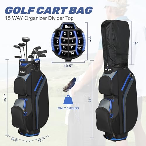 Beutyal 15-Way Golf Cart Bag