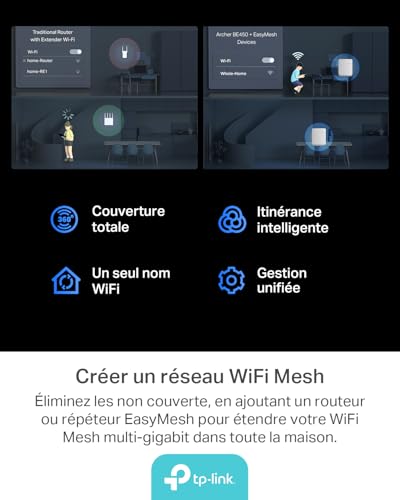 Routeur Wi Fi TP Link Archer BE450 7200 Mbps 10 Gbit/ WANLAN Wi Fi 7 Contrôle parental - vue 7