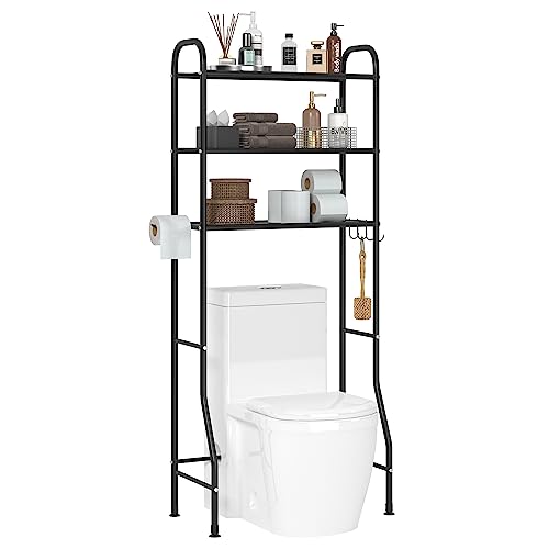 JSB 3-Tier Metal Bathroom Storage Rack Over The Toilet, Multifunctional Organizer with Toilet Paper...