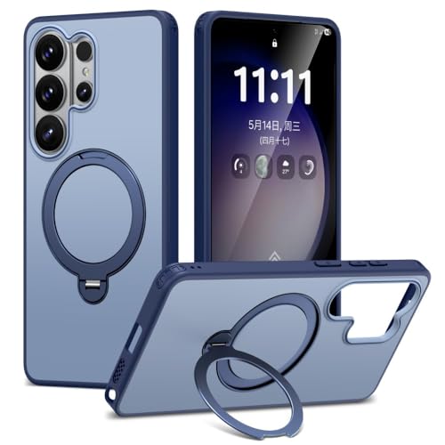 Coque Samsung S26 bleu en silicone rigide anti-chocs avec anneau