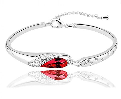 Image of Shining Diva Stylish Platinum Plated Austrian Crystal Bracelets for Girls