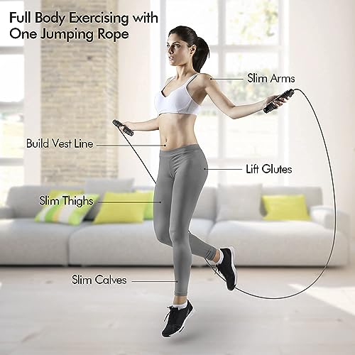 Image of Redify Skipping Rope Men and women and Children Exercise Rope for Exercise Workout & Weight LossTangle Free Jumping Rope for Kids Polyvinyl Chloride rope