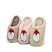 Tellrain Kids Winter Plush Cartoon Penguin Slippers Boys Girls Fuzzy Non Slip Indoor Floor Slippers