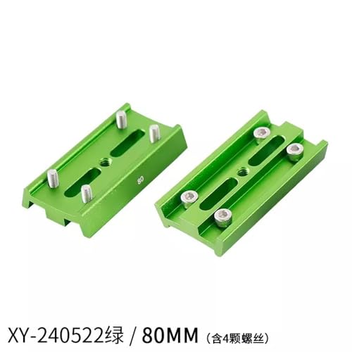 Placa de montaje de 80 mm verde para accesorios de telescopios astronómicos con 4 orificios 2