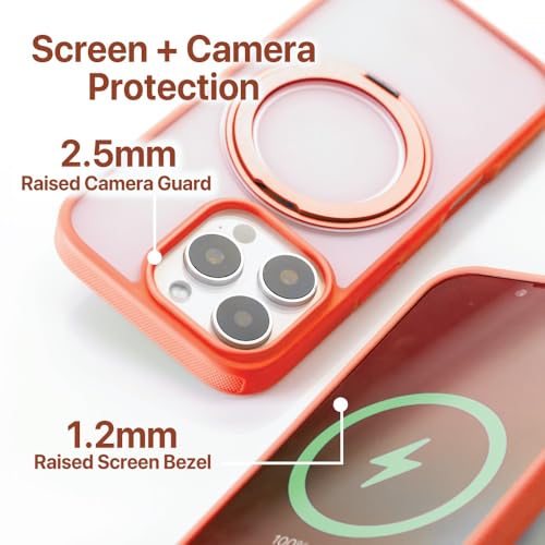 BLACK+DECKER 360°Spin Magnetic Stand for iPhone 16 Case, Coral Rose - image 7