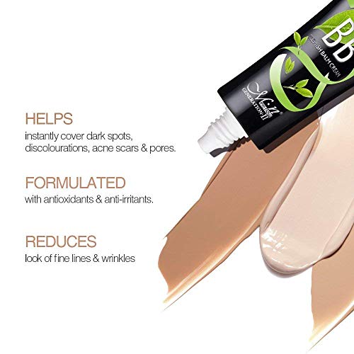 Menow BB Blemish Balm Cream Waterproof Foundation with Green Tea Extract 40G (B# Sand Beige )
