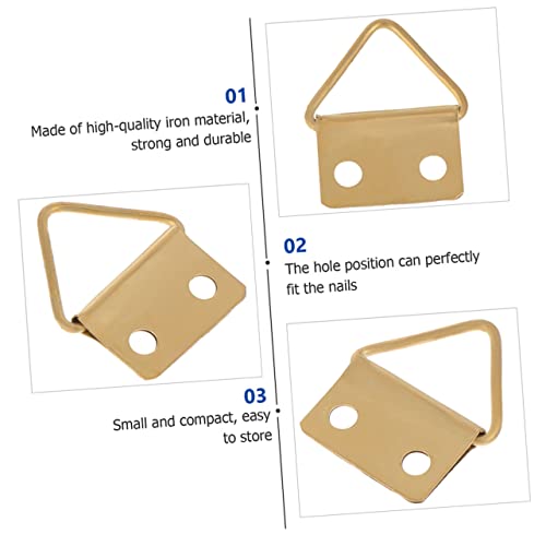 Image of 150pcs Triangle Picture Hangers Photo Frame Buckles for Easy Wall Hanging for Home Office and Art Displays