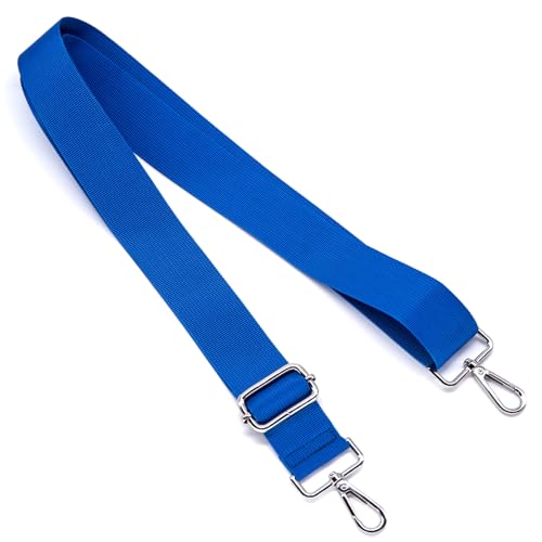 Image of S&loyoe Purse Straps Replacement Crossbody Bag Strap Adjustable Wide Guitar Straps for Handbags 1.5inch (A Pure Blue Silver)