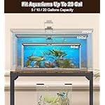 20 Gallon Aquarium Stand, Fish Tank Stand with Adjustable 3-Tier Storage Shelf, Heavy Duty Reptile Breeder Turtle Tank Terrarium Rack Table for Home Office, 24" L x 12" W x 32.2" H, Black - Image 4