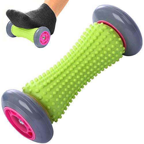 ROMIX Rodillo de Masaje de Pies, Ergonómico Masajeador de Pies para Fascitis Plantar Recuperación y Relajación de Músculos Tensos, Acupresión Masajeadores Roller para Espalda Brazos Alivio Dolor