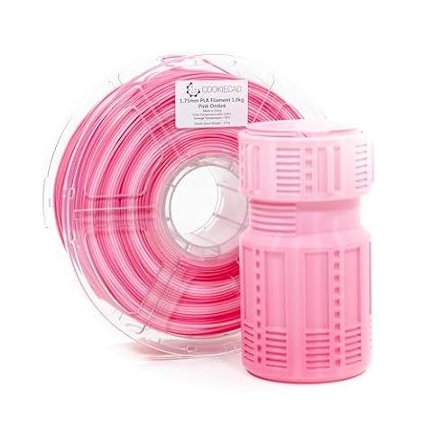 Cookiecad Pink Ombre (Hot Pink -> Pale Pink Rainbow Transition) PLA 3D Printer Filament 1.75mm 1kg